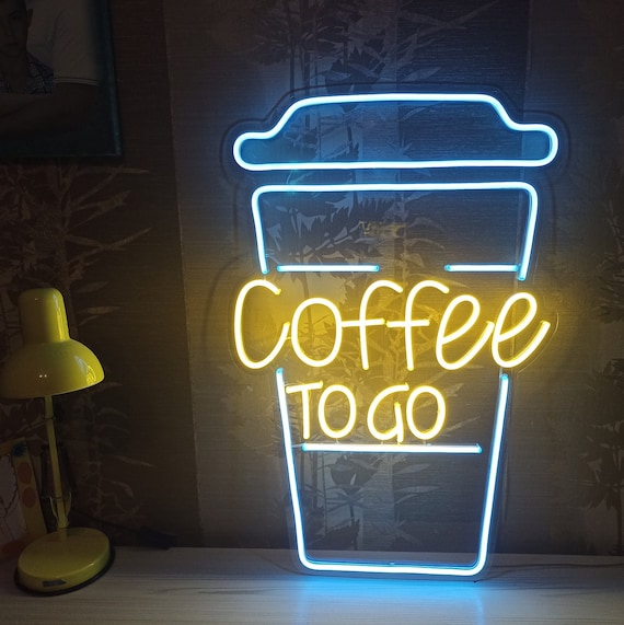 HFHungkeong LED Coffee Leuchtreklame für Kaffeetasse Groß 5 V USB HFHungkeong LED Coffee Leuchtreklame für Kaffeetasse Groß 5 V USB