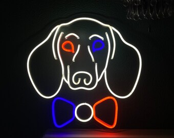 Dachshund dog neon sign, Favorite pet neon sign, dog neon sign, home decor pet neon sign, custom neon sign, animal neon sign