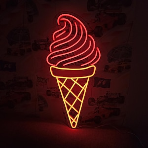Eiscreme-LED-Neonlicht | Wandbehänge, Wohndekor, Bar Neon Schild, Küche Neon Schild