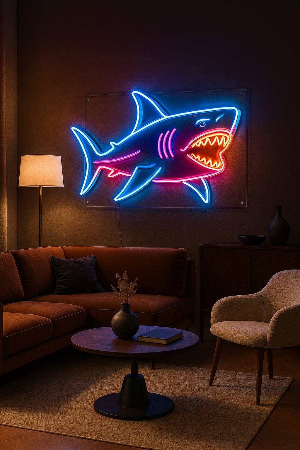 Shark Led Sign Shark Neon Sign, Sea Shark Led Light, Neon Sign for the Evil Shark ...
