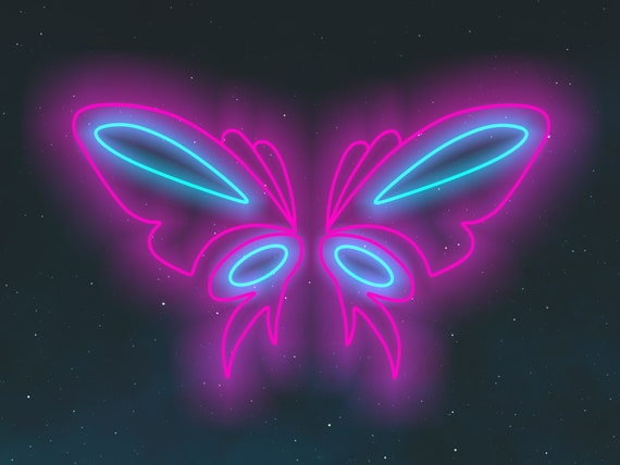 Wings Neon Sign Butterfly Wings Neon Sign Butterfly Wings
