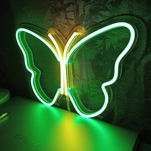 Neon butterfly sign, Butterfly neon light, Custom neon butterfly sign, Butterfly-shaped LED neon sign, Butterfly-shaped LED neon sign
