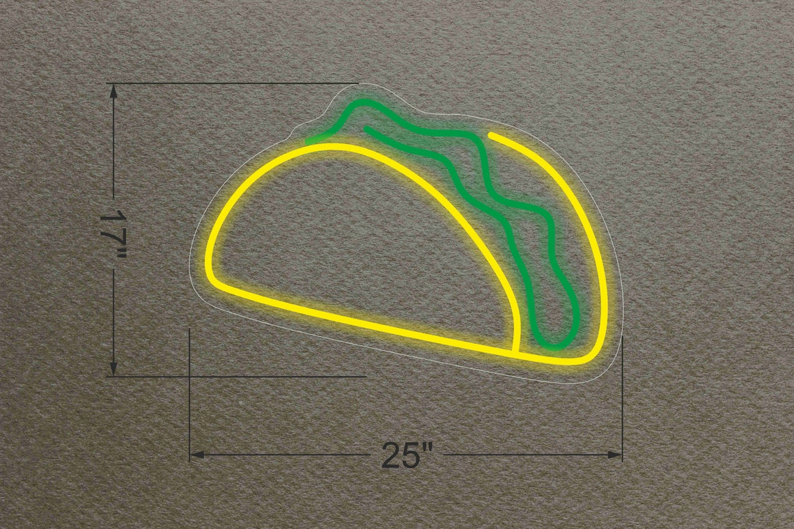 Taco Tacos LED Neon Sign Wall Decor Wall Sign | Etsy