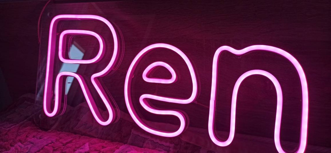 Custom Name Neon Sign Bedroom Personalized Light Up Name Etsy