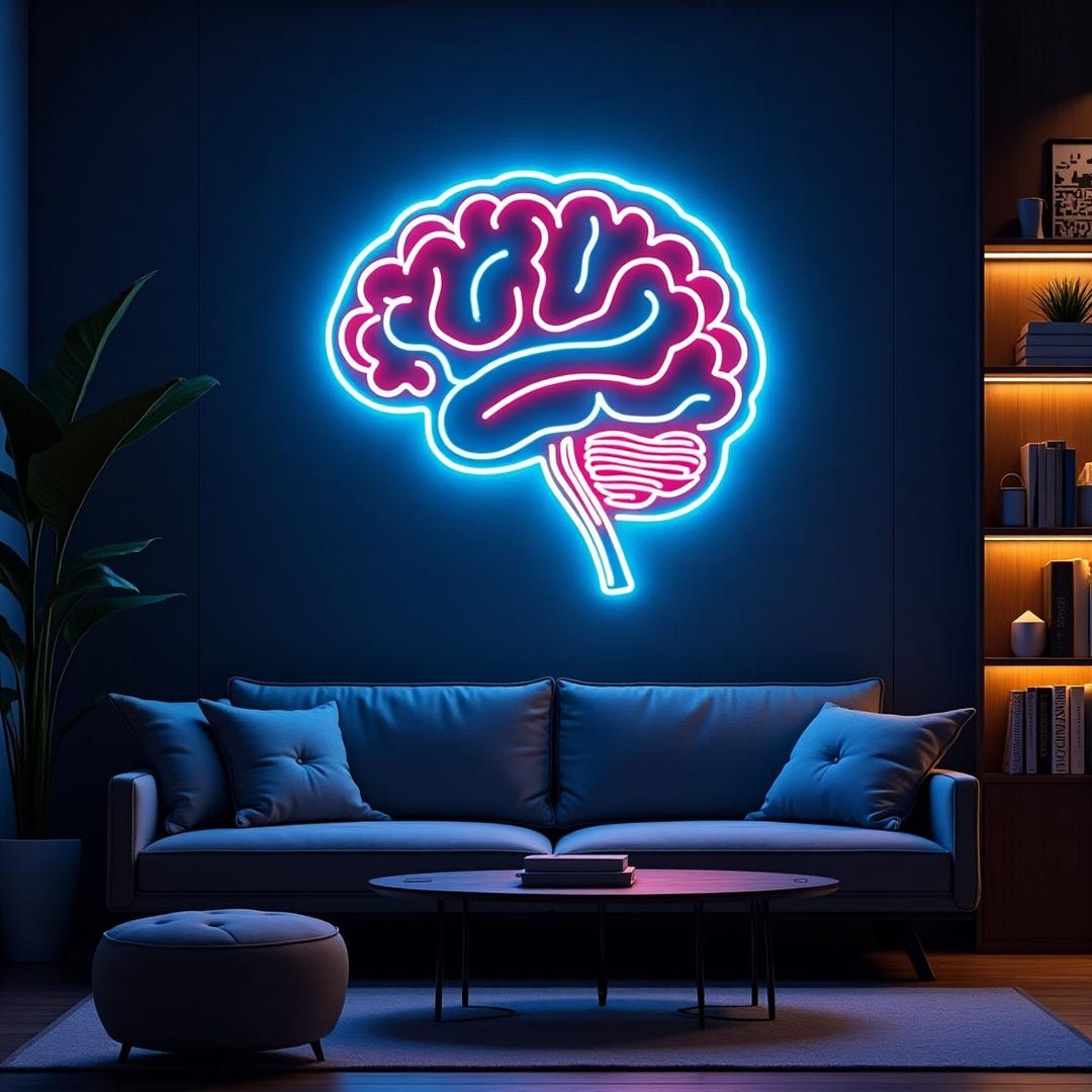 Human Brain Neon Sign, Lamp Decor for Wall Human Brain, Human Brain ...