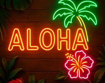 アロハ ネオンサイン、アロハ LED サイン、アロハ ライトサイン