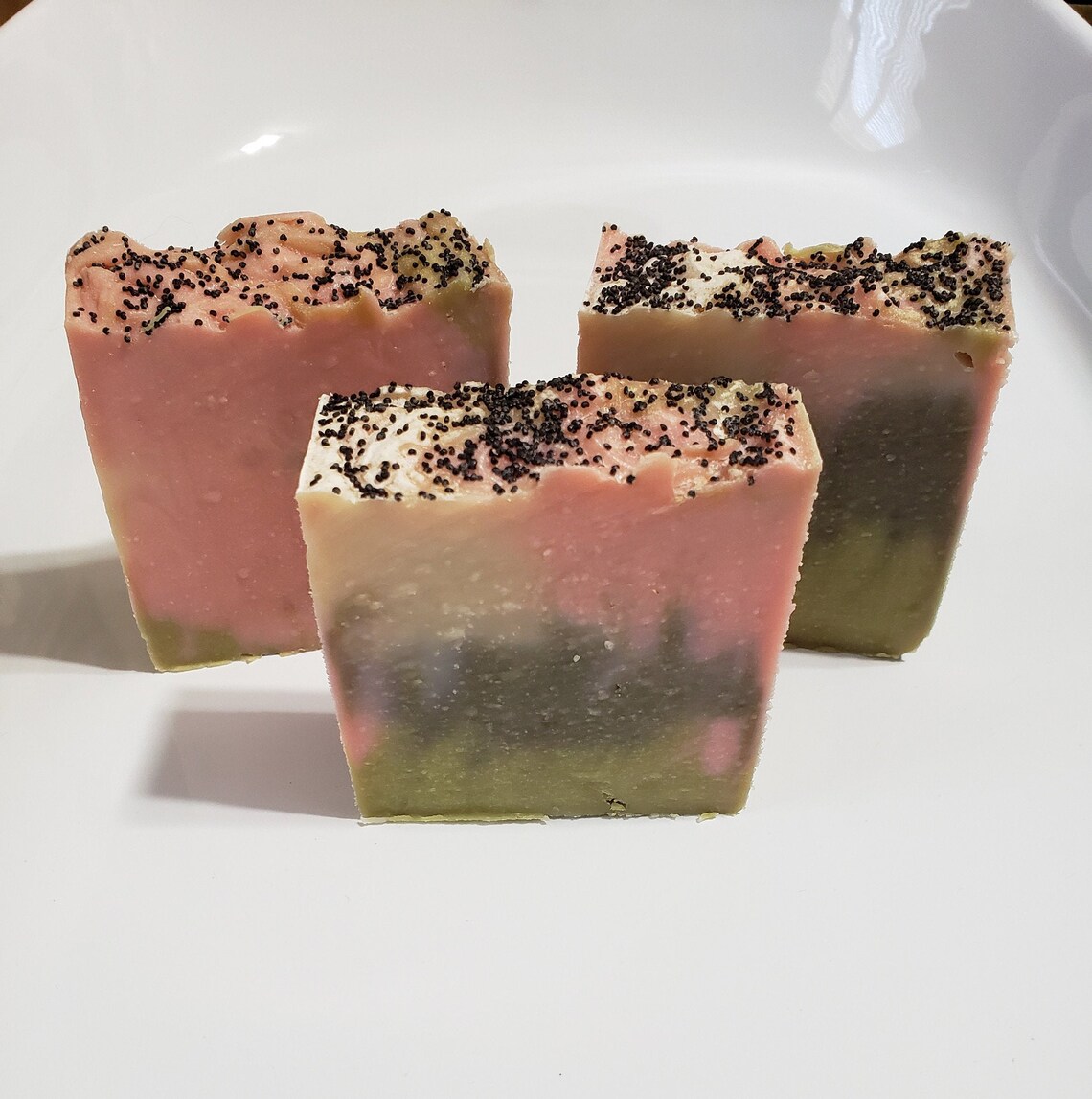 raw sugar watermelon mint soap