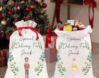 Personalized Christmas Santa Sack: Nutcracker, Sugar Plum Fairy (32x21in)