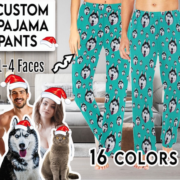 Custom Dog Photo Pajamas,Personalized Pajamas Pants with Photo,Pet Pajamas,Men Pajama bottoms,Dad Gifts,Pajama Pants for Women,Pajama Party