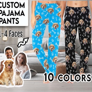Funny Pajama For Family,Personalized Pajama Pants, Brithday Gifts,Custom Photo Pajama Pants,Pet Dog Pajama Pants, Pajamas Pants for Women