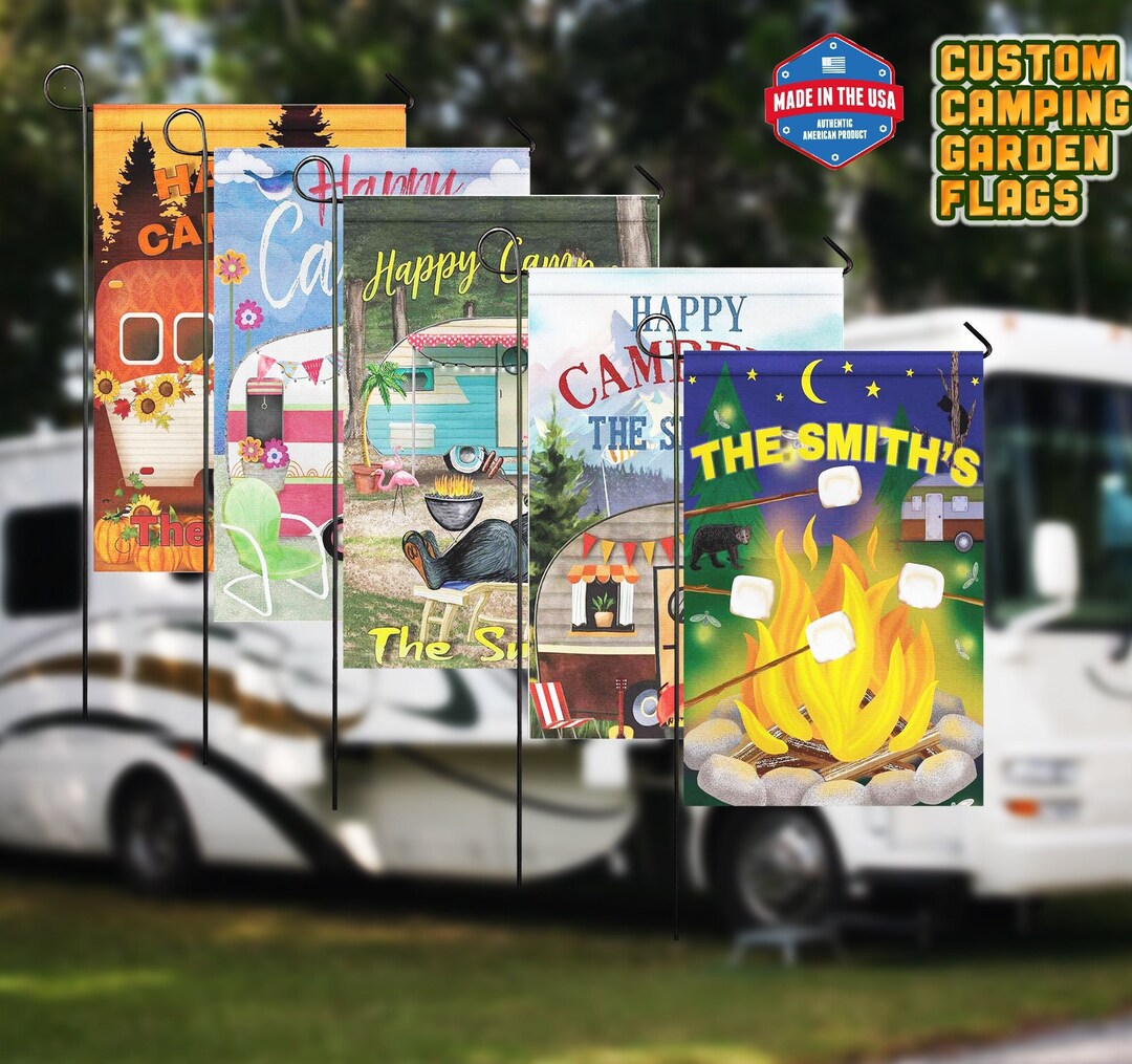 Camping Flags,camping Signs,personalized Camping Garden Flag,campers