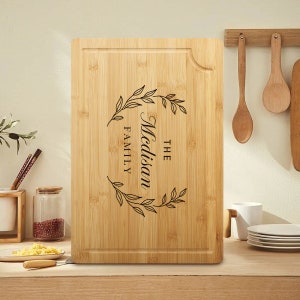 Personalized Cutting Board Wedding Gift, Bamboo Charcuterie Board, Unique Valentines Day Gift, Bridal Shower, Engraved Engagement Present