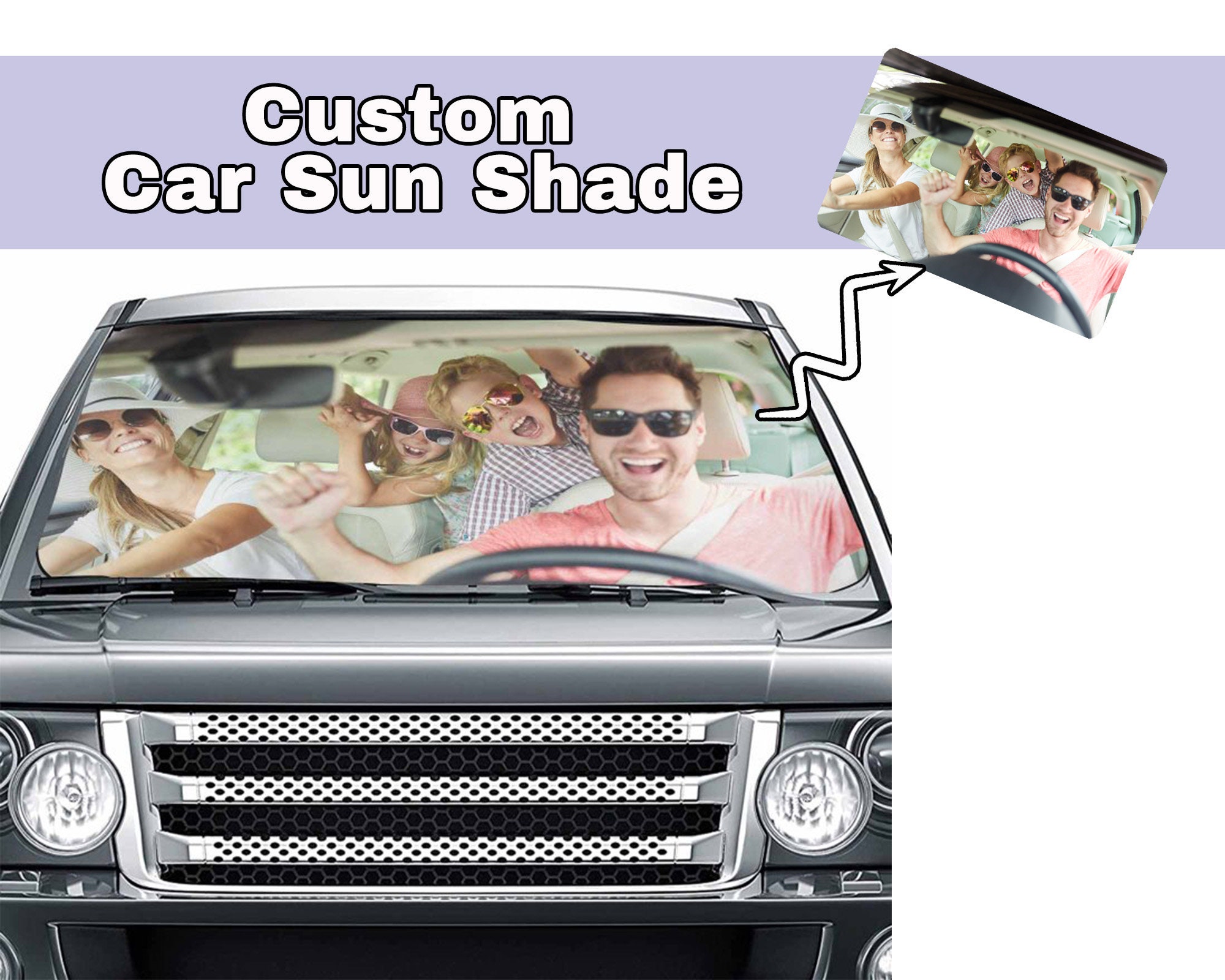 Green Gingham Picnic Peaches Sunshade for Windshield 