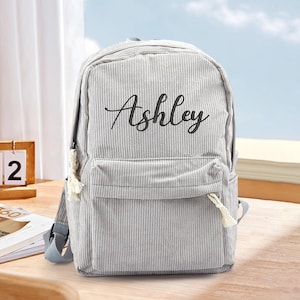 Sac à dos brodé pour tout-petit, sac à dos personnalisé pour enfants, sac à dos en velours côtelé, cadeaux pour enfants, sac à dos personnalisé pour enfants, cartables pour enfants avec noms