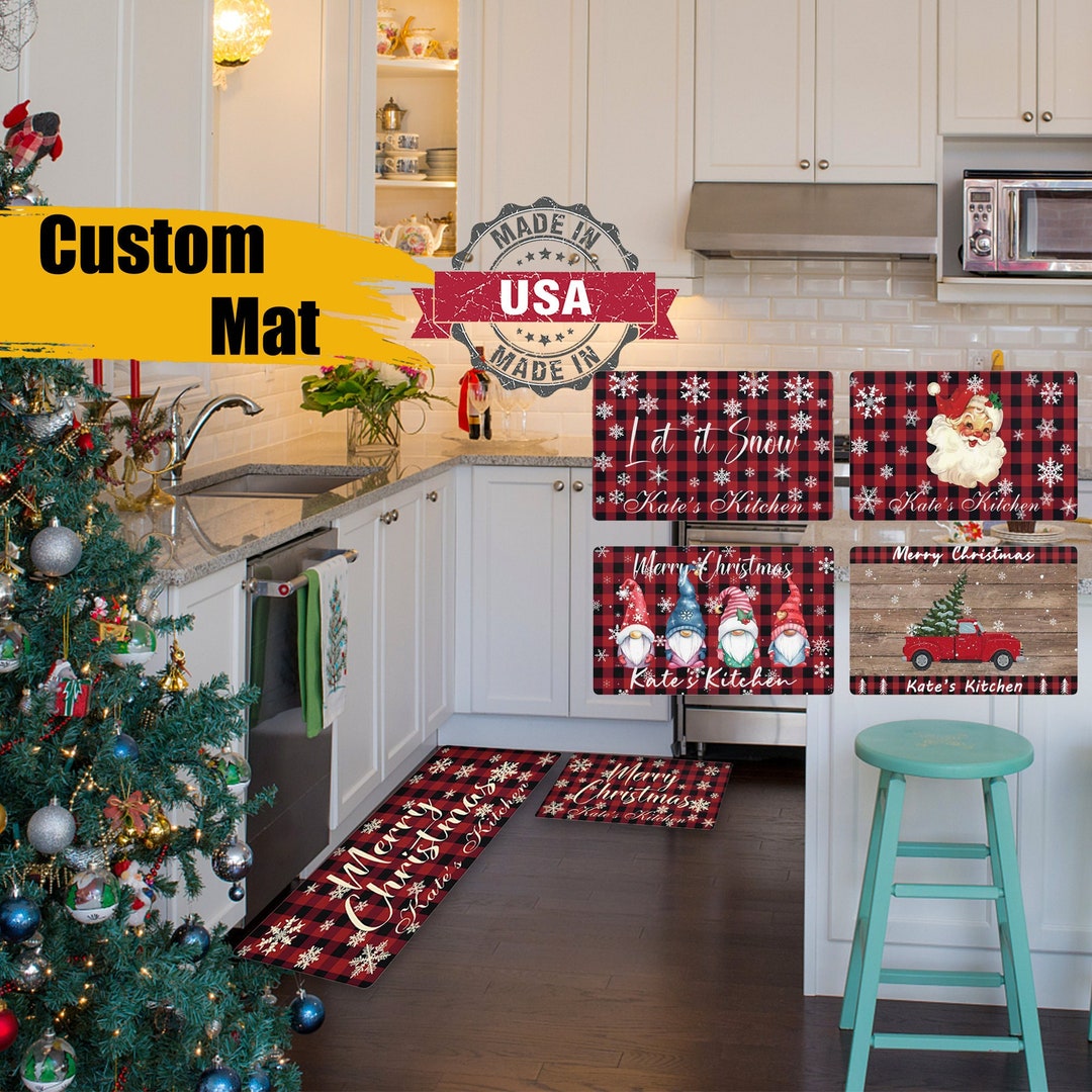 Kitchen Floor Mat,custom Christmas Kitchen Mat Rug,seasoning Kitchen