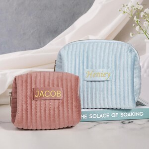 Custom Velvet Makeup Bag: Personalized Travel Toiletry Pouch