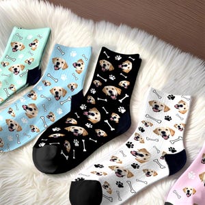 Custom Pet Socks, Put Your Cute Dog on Socks, Dog Lovers Gift, Funny Dog Face Socks, Personalized Dog Socks,Dog Dad/Mom Gifts,Christmas gift