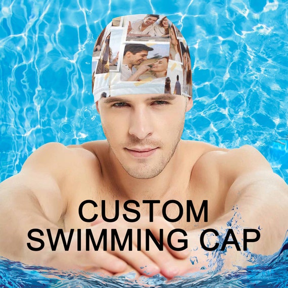 Swim Cap With Photo, Ladies Swimming Hat, Custom Swim Cap Women