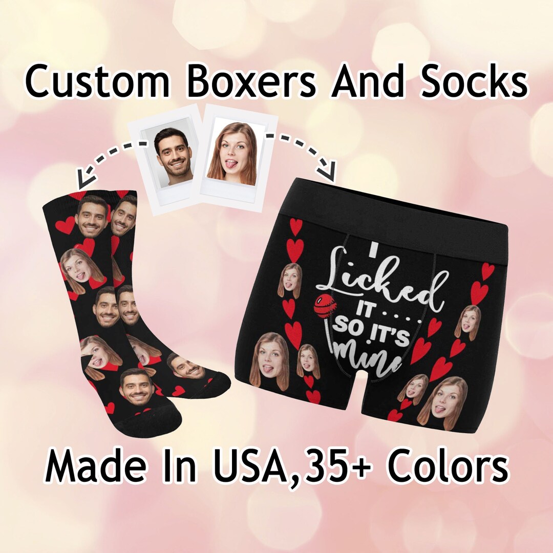 Custom Boxers With Face,personalized Underwear With Photo,gift for