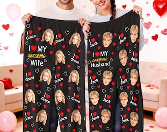 Custom Face Pajama Pants: Personalized Photo Pajamas for Mother's Day