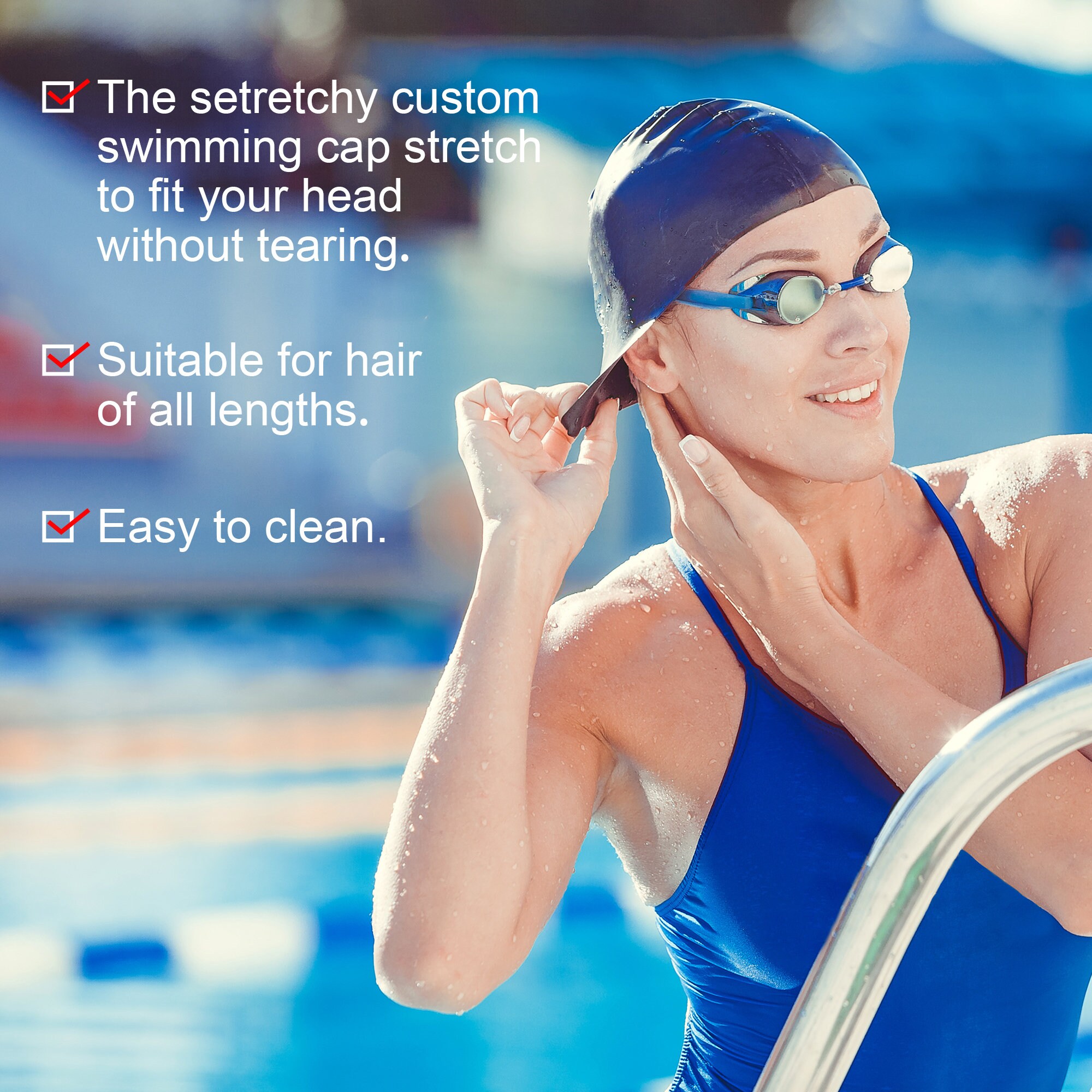 Custom Photo Swimming Cap Swimming Hat Swim Cap Pattern Etsy