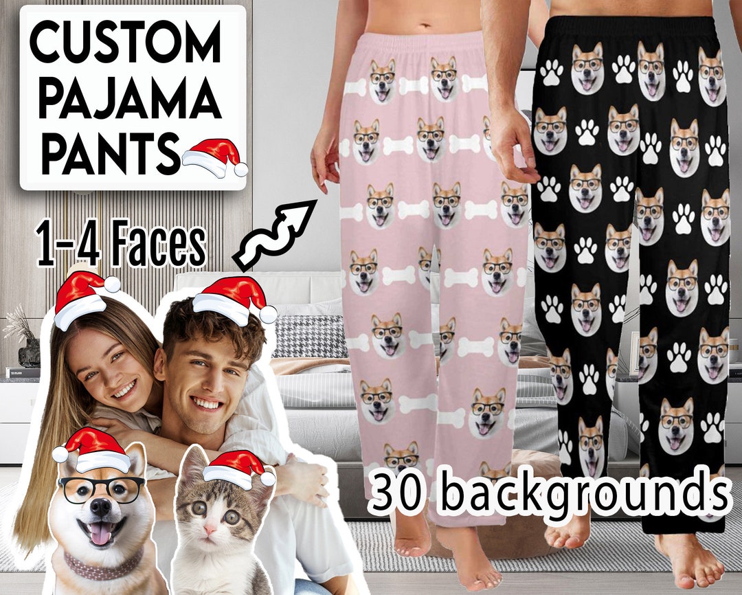 Custom Dog Face Pajamas Made in Usapersonalized Funny Pet Etsy