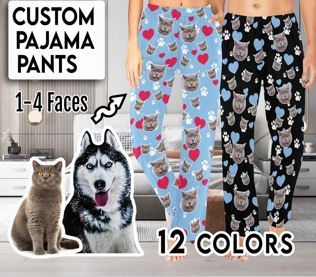 Pajamas for Women,pajama Pants,mom Gifts,custom Photo Pajama Pants,pet ...