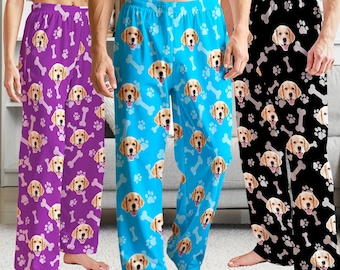 Custom Pet Photo Pajama Pants: Personalized Dog/Cat Gift