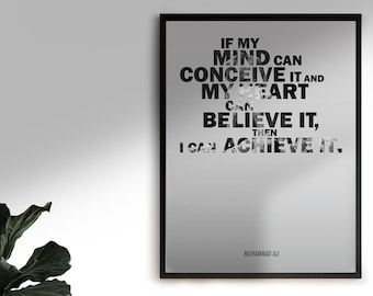 Muhammad Ali Quote Poster, Inspirational Wall Art (Digital File)