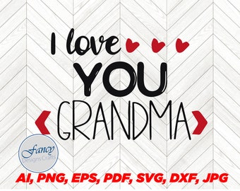 Download I Love Grandma Svg Etsy
