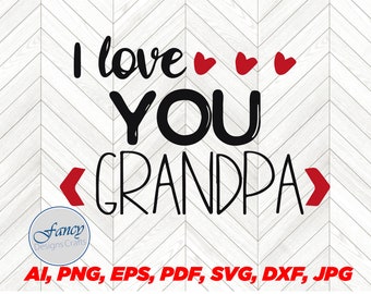 Download I Love Grandpa Svg Etsy