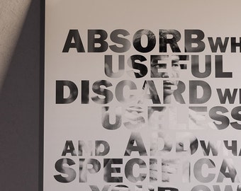 8 Bit Art Print Bruce Lee Retro Gaming Poster Classic Etsy