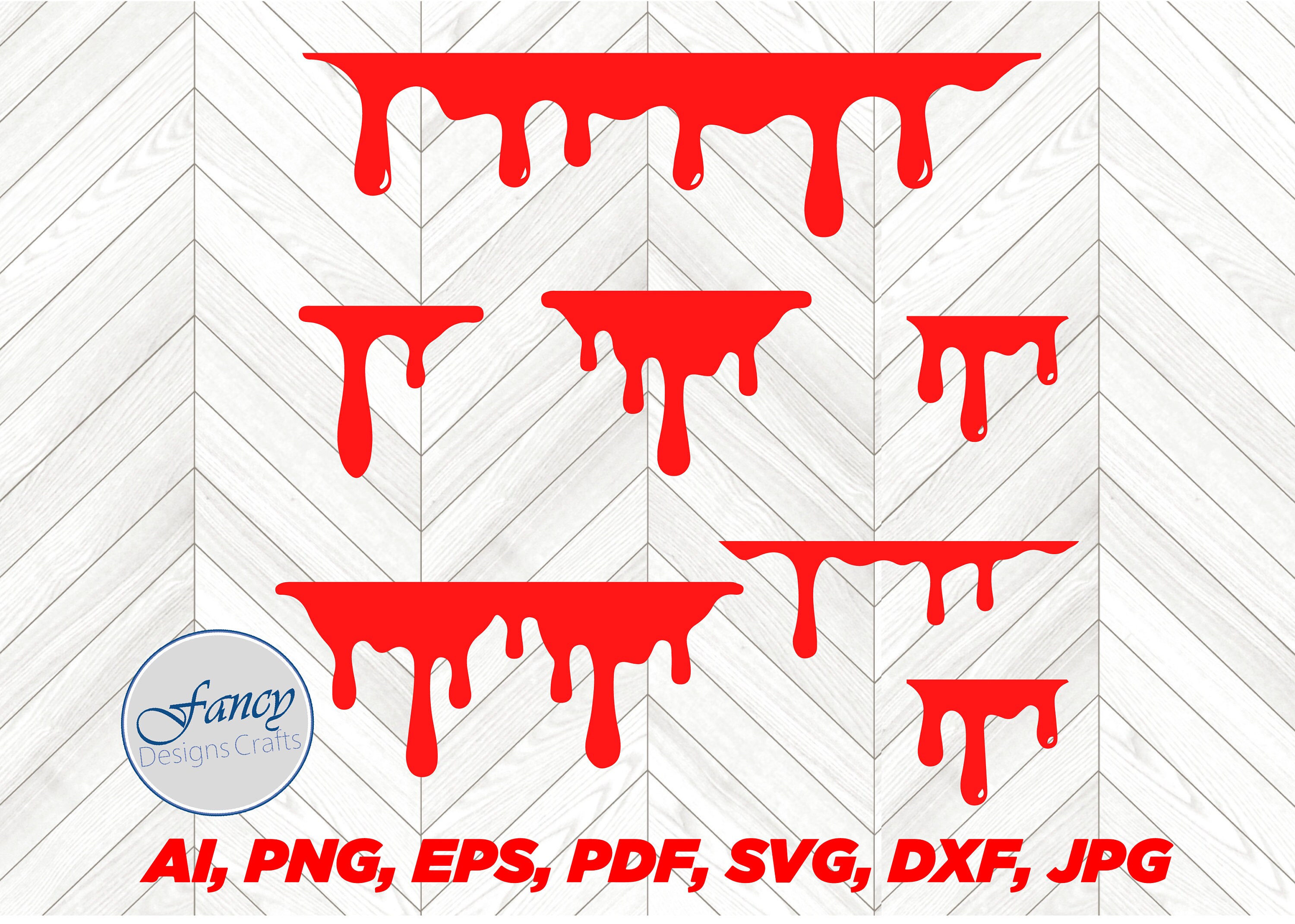 Blood drops svg vector ai and other formats | Etsy España