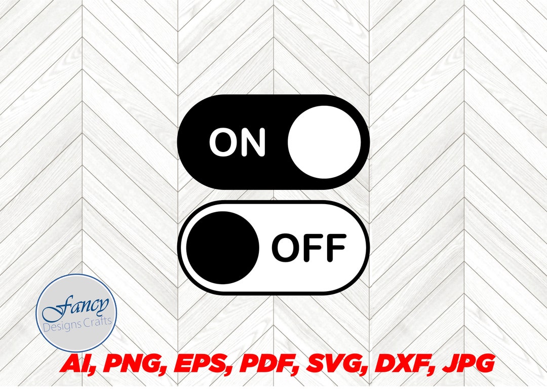 On off Button Switch SVG Vector Clipart (digital Download) - Etsy