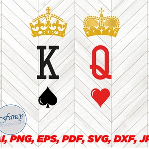 KING and QUEEN svg, Crown vector, ai, me and you png, pdf, jpg and other formats.