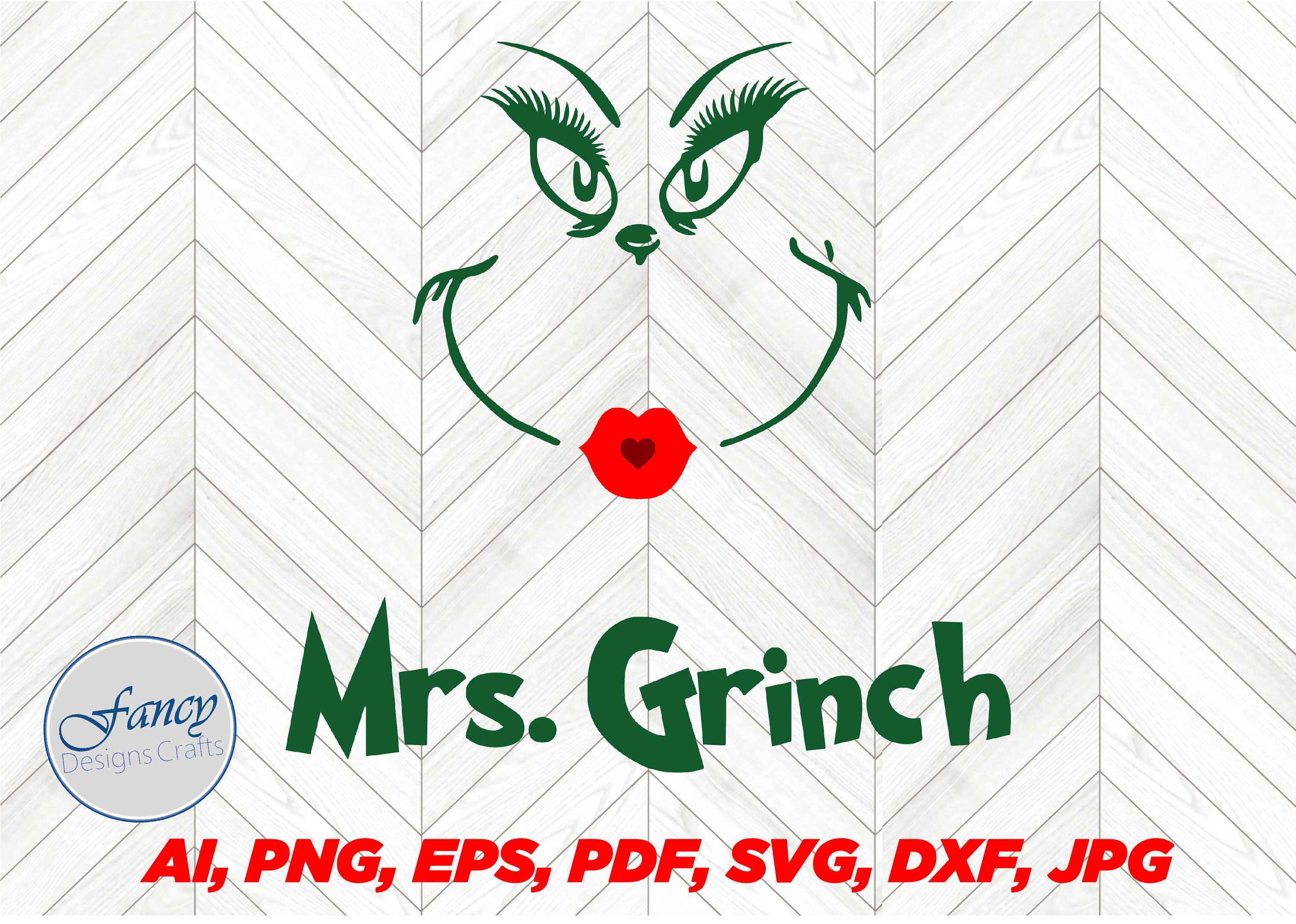 Mrs. Grinch the Grinch Svg Vector Ai Png Pdf Jpg and - Etsy