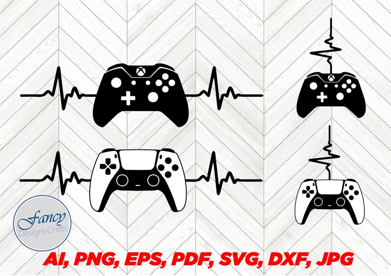 CONTROLLER GAMING HEARTBEAT Ekg Svg Xbox One Svg Ps5 Svg Etsy