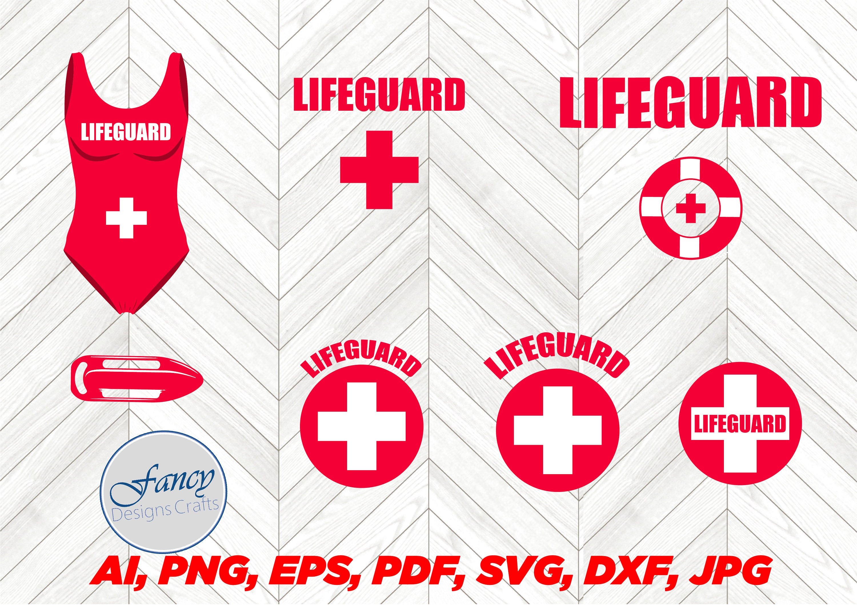 Lifeguard Vector Ai Ocean Rescue Png Pdf Jpg and Other | Etsy