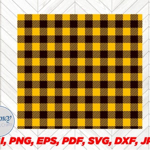 May include: A digital paper pattern featuring a yellow and black buffalo plaid design. This pattern is perfect for crafting projects, scrapbooking, and more.