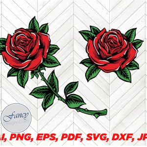 Red Rose svg, vector red roses, Flower svg, vector, ai, png, pdf, jpg and other formats