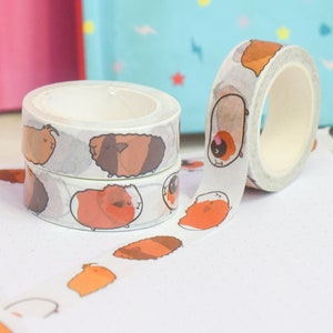 Nastro washi a forma di porcellino d'India, nastro washi a forma di cane, nastro washi, nastro washi a forma di cane kawaii Pomerania, bullet journaling, nastro washi a forma di libri, scrapbooking