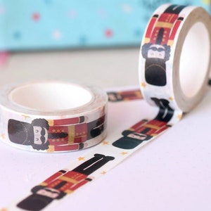 Fita adesiva washi de quebra-nozes de Natal, fita para diário, bullet journal, planejador, papelaria, washi, fita washi, fitas washi, fitas washi fofas