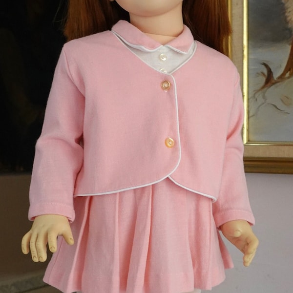 NEW! Spring suit for Betty Alexander! Pink lined knit jacket & shift dress for  MA Bettie Playpal, 30" companion doll custom dress,handsewn