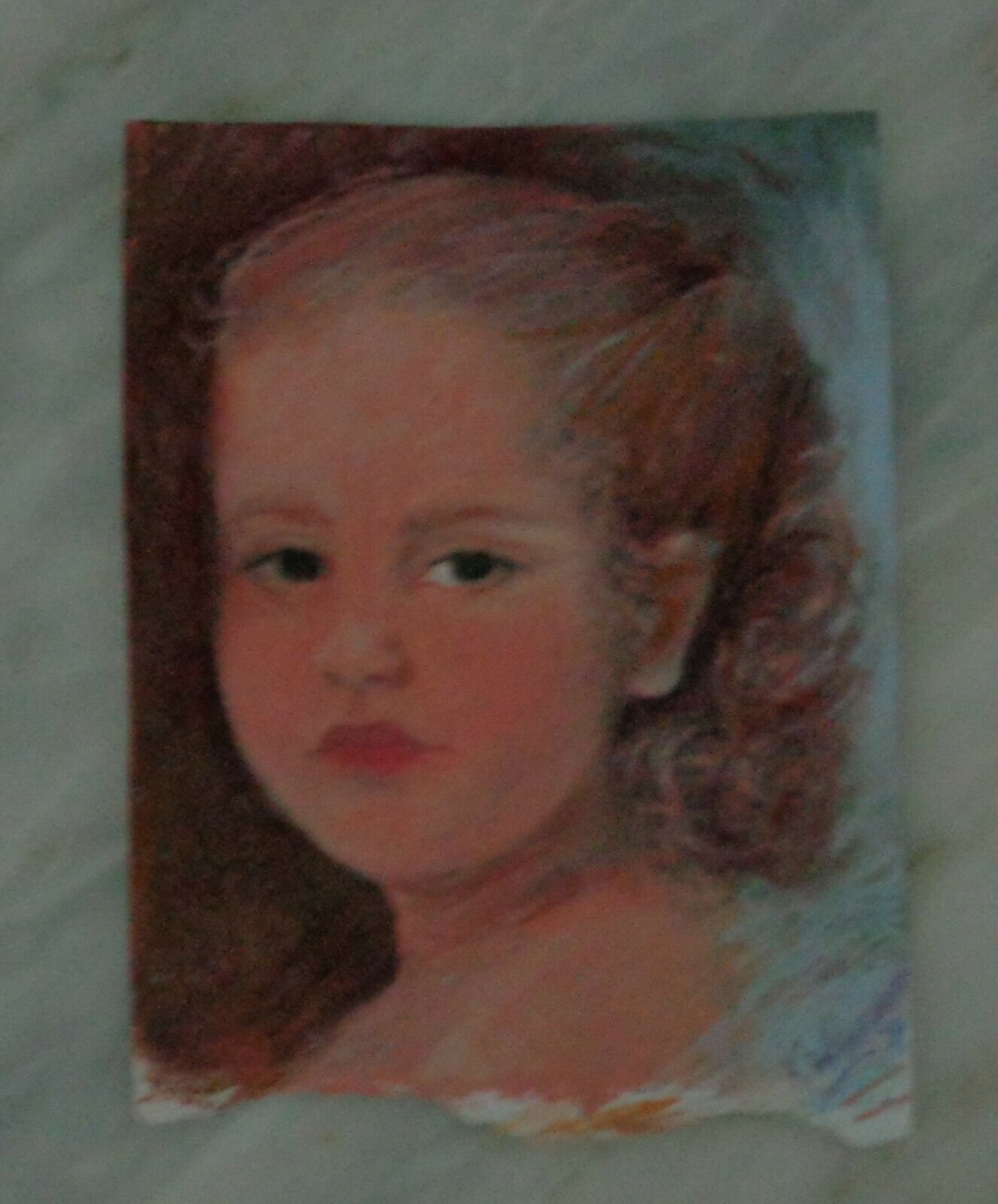 Fine American OIL PASTEL Painting portrait Mysterious Young | Etsy