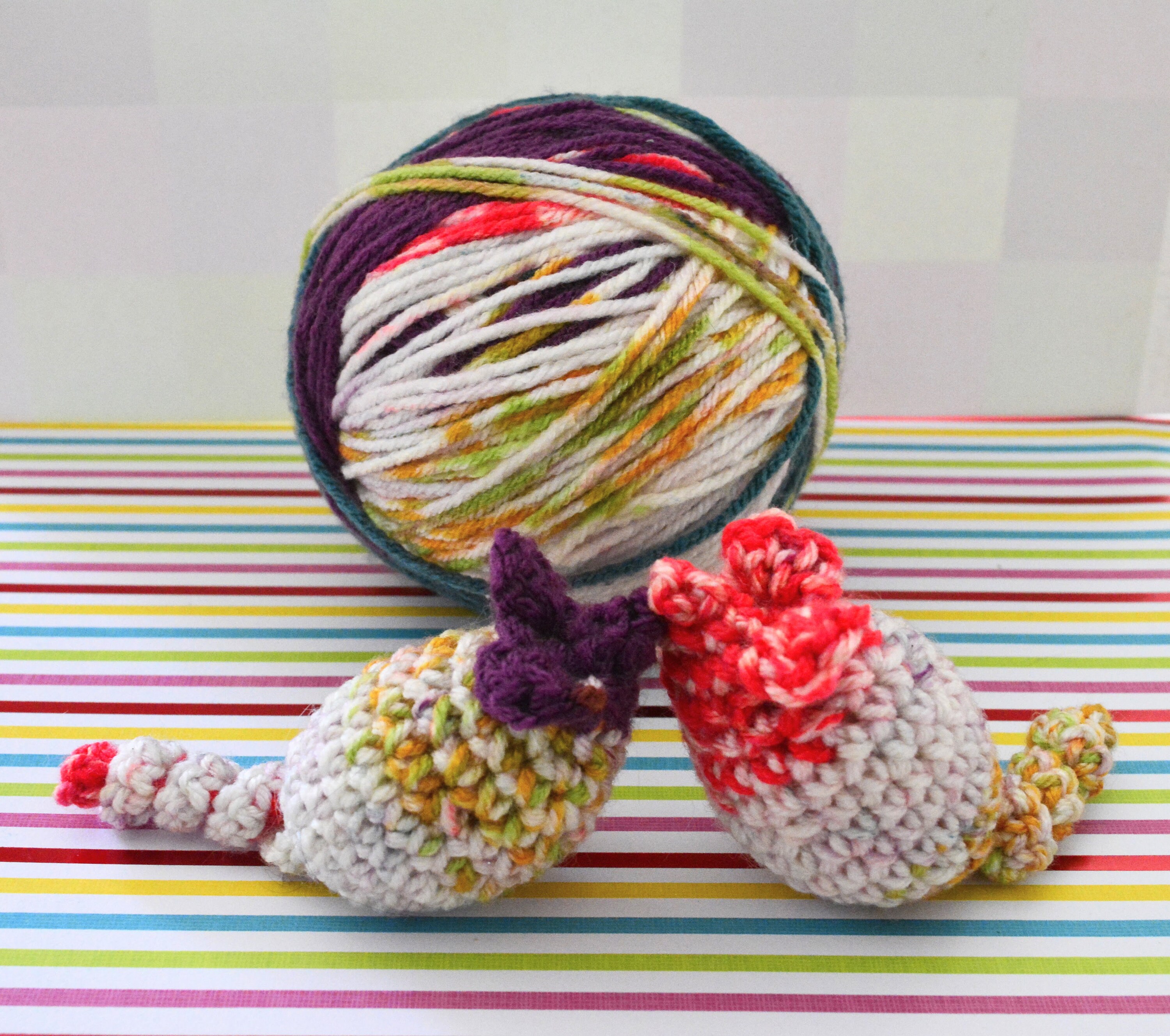 Striped Mice Crochet Catnip Cat Toy 2 Pack Etsy