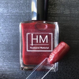 Merlot - Homemade Solid Dark Red Nail Polish - VEGAN