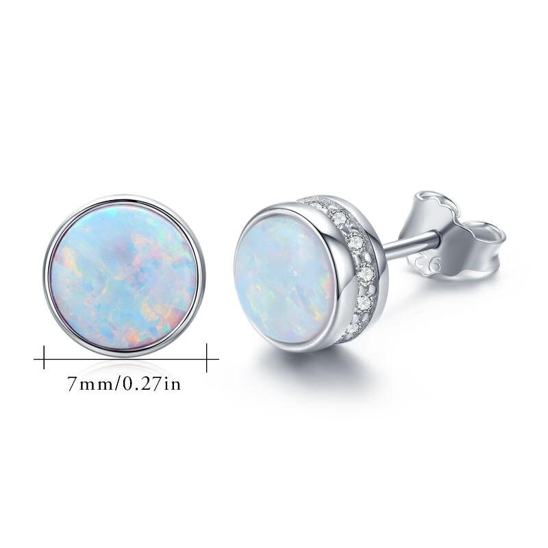 Opal Stud Earrings 925 Sterling Silver Earrings Elegant - Etsy