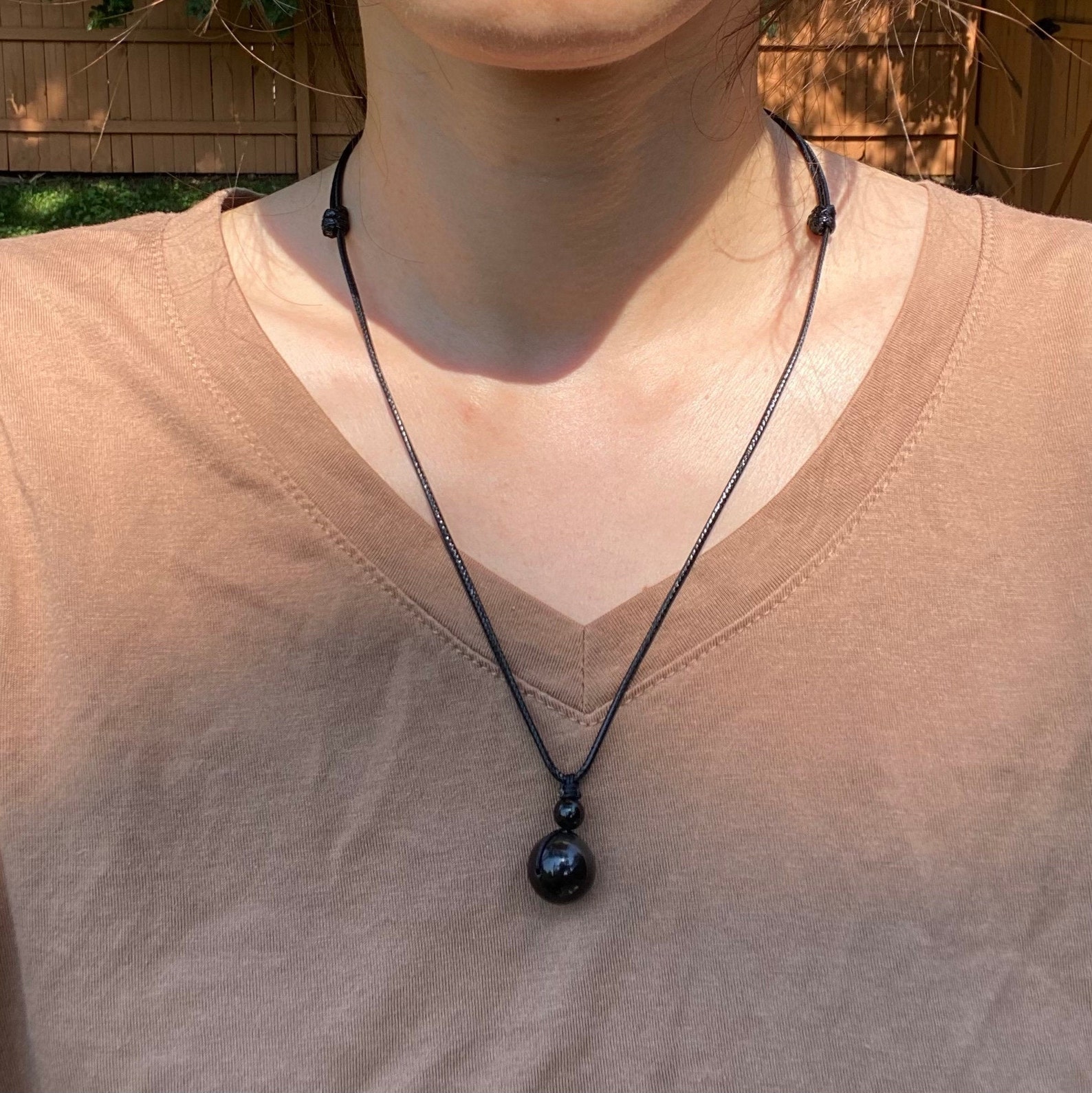 Wearing black obsidian necklace Clearance