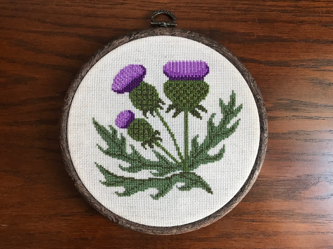 Scottish Thistle Trio Cross Stitch Pattern PDF Only Instant - Etsy