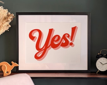 Yes! - Typographic print by Oldfield Design Co